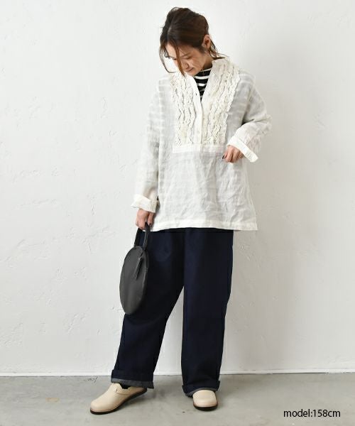NARU｜ボーダーモックネックカットソー [[650210]][C]