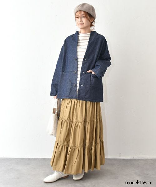 NARU｜ボーダーモックネックカットソー [[650210]][C]