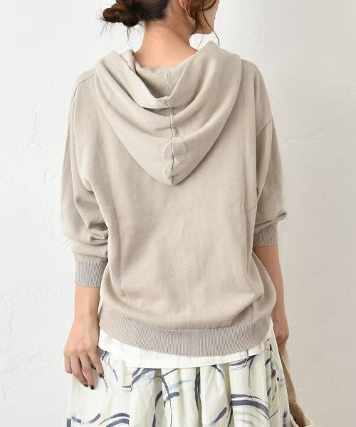 08Mab｜フード付綿麻ニット [[CF-225RT140]][C]