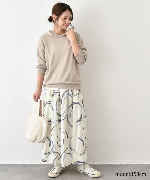 08Mab｜フード付綿麻ニット [[CF-225RT140]][C]