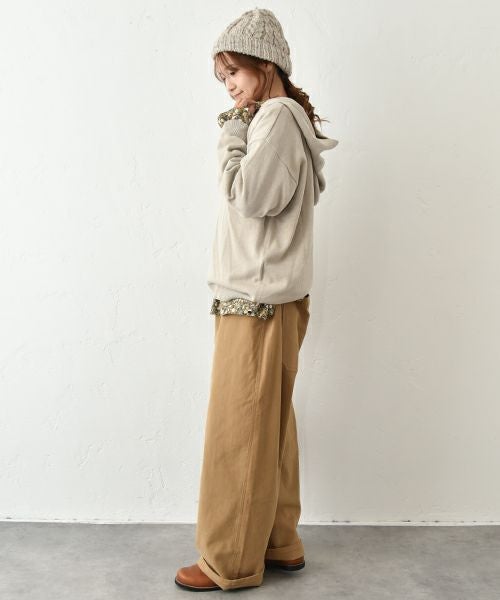 08Mab｜フード付綿麻ニット [[CF-225RT140]][C]