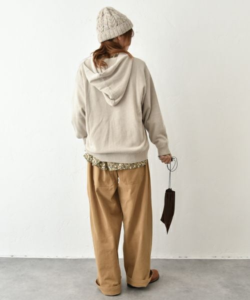 08Mab｜フード付綿麻ニット [[CF-225RT140]][C]