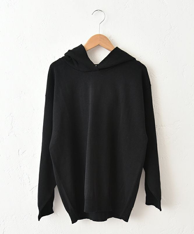 08Mab｜フード付綿麻ニット [[CF-225RT140]][C]