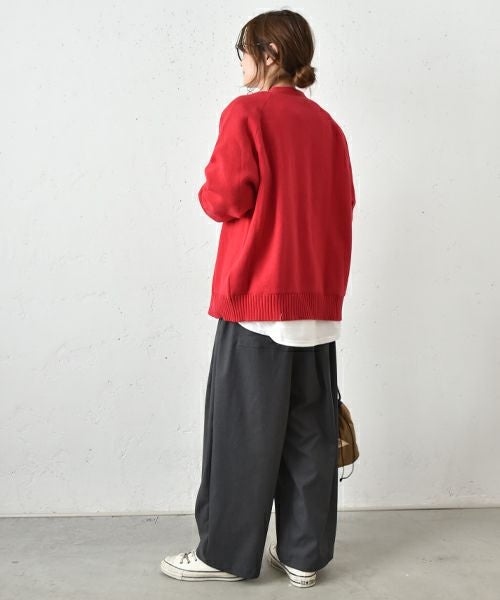 Our.｜綿ニットVネックカーデ [[OOur.｜綿ニットVネックカーデ [[Ou-CD-03]][C]u-CD-03]][C]