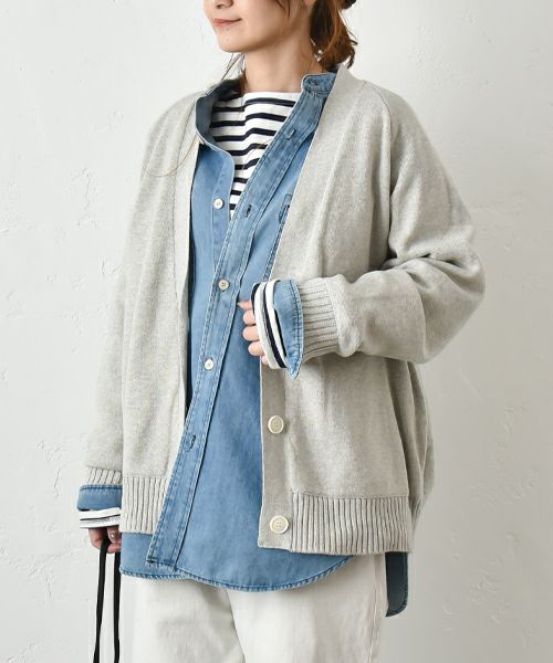 Our.｜綿ニットVネックカーデ [[Ou-CD-03]][C]