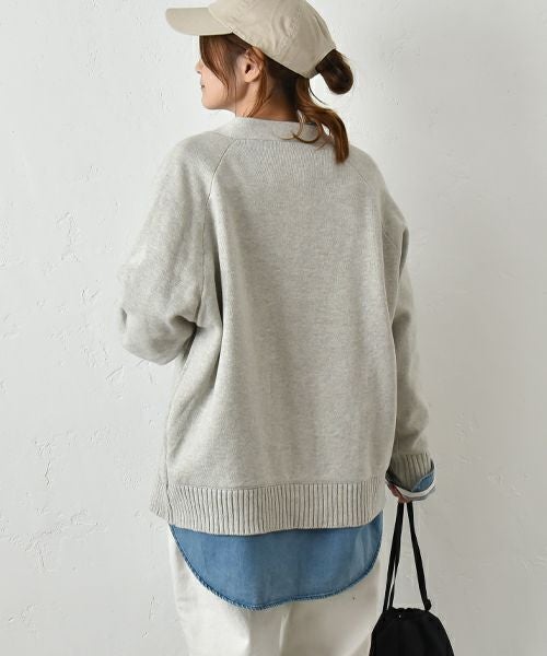 Our.｜綿ニットVネックカーデ [[Ou-CD-03]][C]