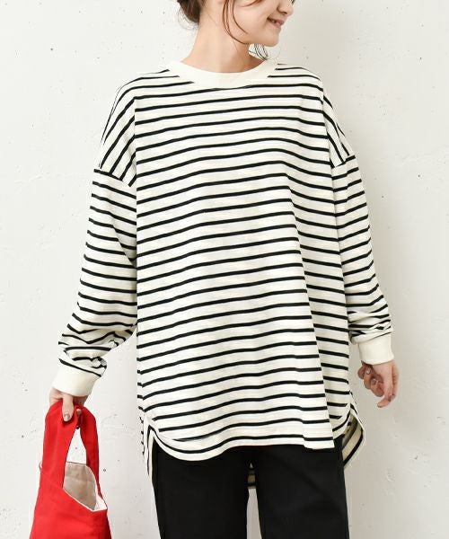 hagumu｜後ろヘンリーカットソー [[80011242]][C]