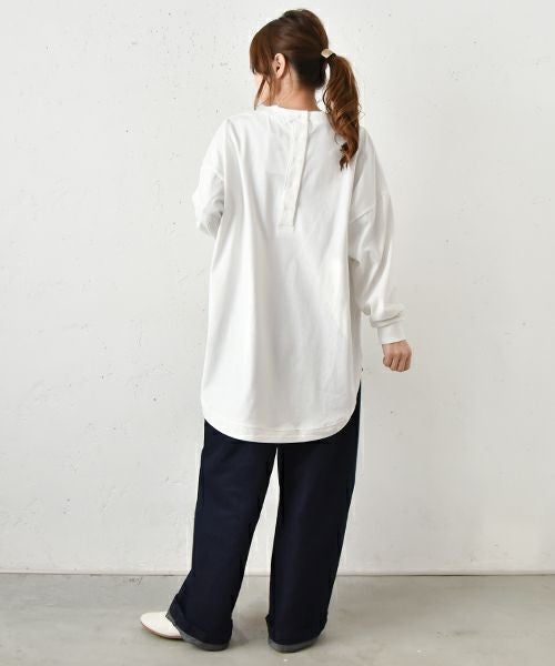 hagumu｜後ろヘンリーカットソー [[80011242]][C]