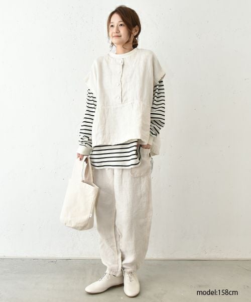 hagumu｜後ろヘンリーカットソー [[80011242]][C]