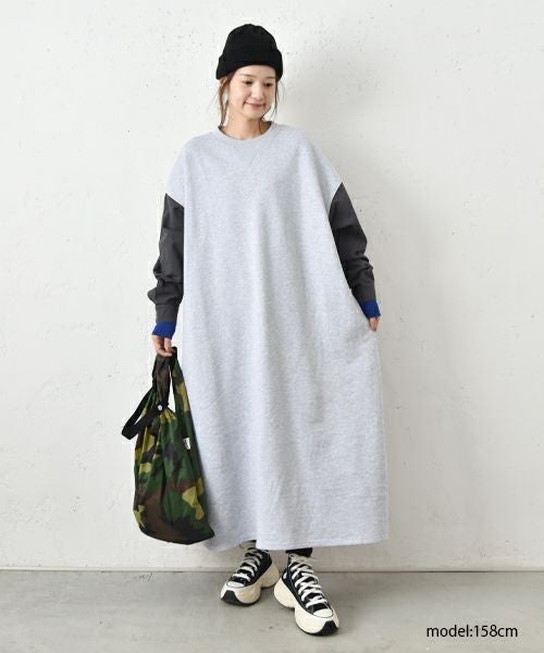 IN THE MARKET｜袖デザインスウェットワンピース [[IN-088]][C]