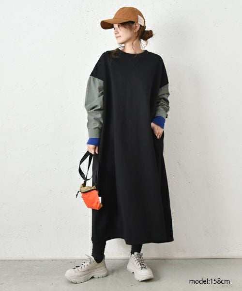 IN THE MARKET｜袖デザインスウェットワンピース [[IN-088]][C]