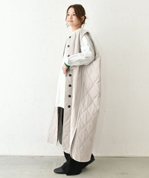 hagumu｜キルティングロングベスト [[hag-127]][C]