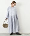 OMEKASI｜タック前開きストライプワンピース [[hag-111-3]][C]