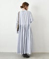OMEKASI｜タック前開きストライプワンピース [[hag-111-3]][C]