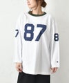 Champion｜3/4スリーブ フットボールロゴロンTシャツ [[C3-B406]][C]