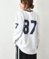 Champion｜3/4スリーブ フットボールロゴロンTシャツ [[C3-B406]][C]