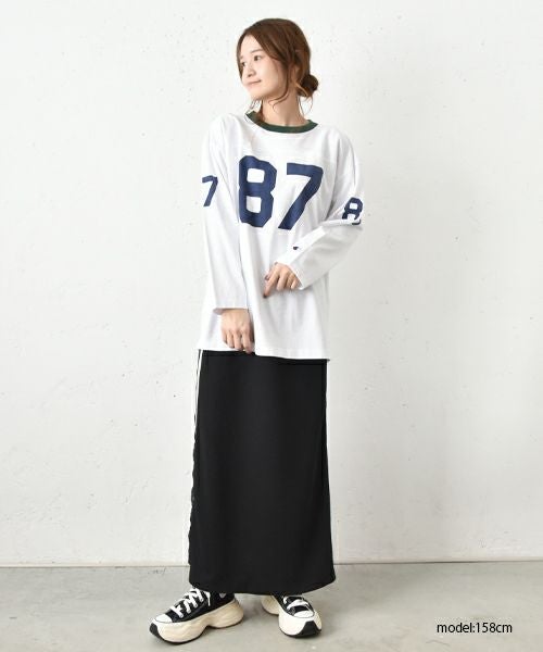 Champion｜3/4スリーブ フットボールロゴロンTシャツ [[C3-B406]][C]