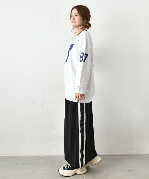 Champion｜3/4スリーブ フットボールロゴロンTシャツ [[C3-B406]][C]