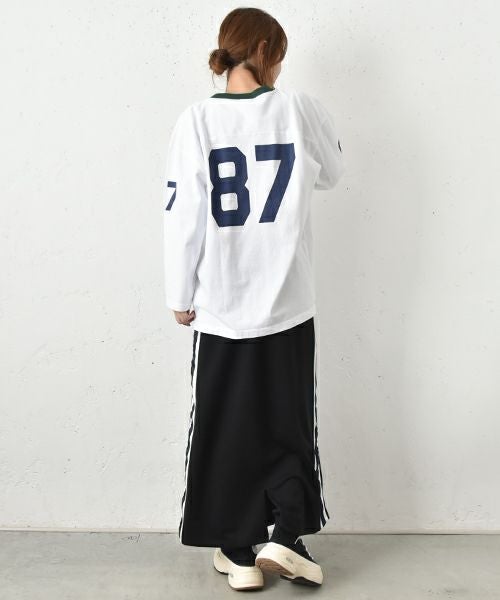 Champion｜3/4スリーブ フットボールロゴロンTシャツ [[C3-B406]][C]