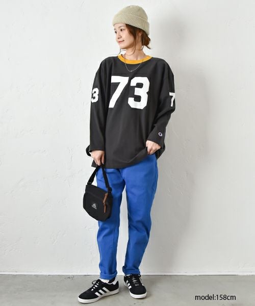 Champion｜3/4スリーブ フットボールロゴロンTシャツ [[C3-B406]][C]