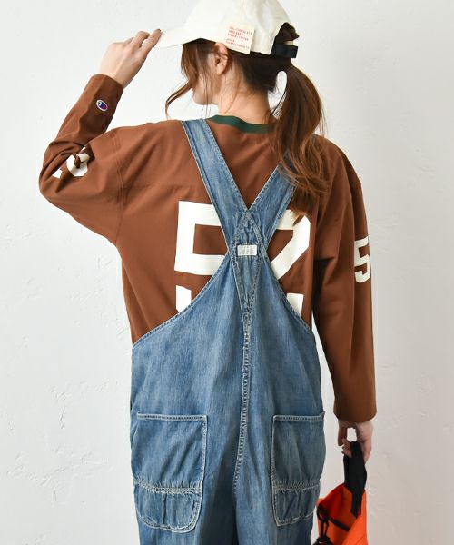 Champion｜3/4スリーブ フットボールロゴロンTシャツ [[C3-B406]][C]