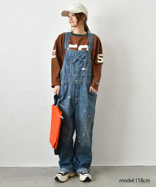 Champion｜3/4スリーブ フットボールロゴロンTシャツ [[C3-B406]][C