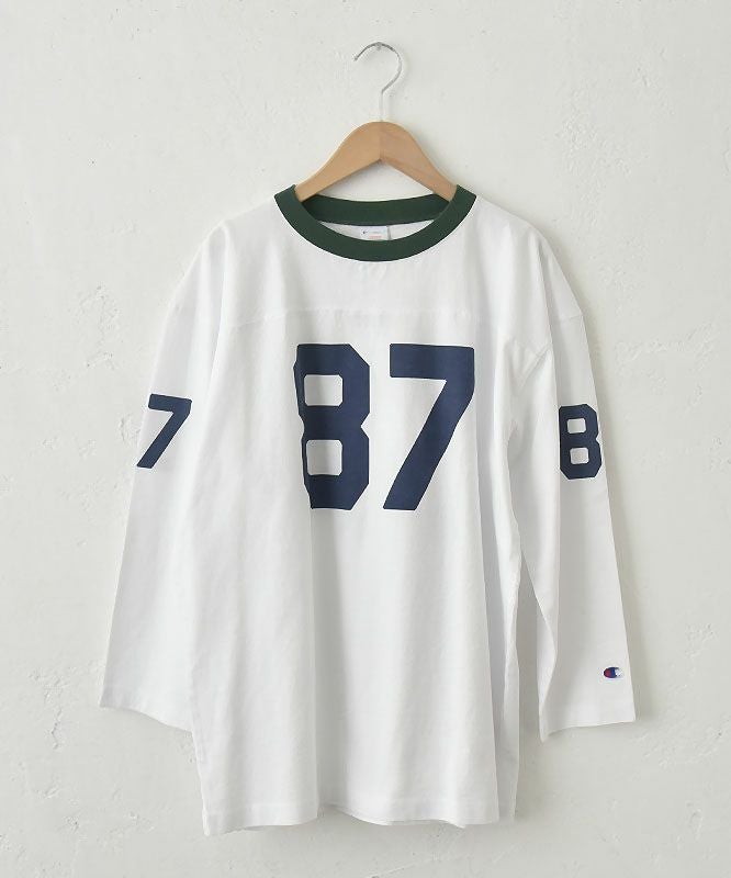 Champion｜3/4スリーブ フットボールロゴロンTシャツ [[C3-B406]][C]