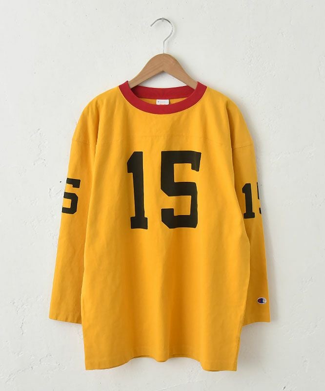 Champion｜3/4スリーブ フットボールロゴロンTシャツ [[C3-B406]][C