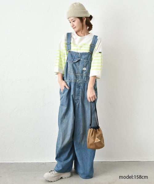 DENIM&DUNGAREE｜テンジクボーダープリントTEE [[22520417]][C]