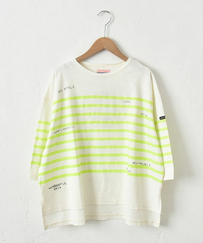 DENIM&DUNGAREE｜テンジクボーダープリントTEE [[22520417]][C]