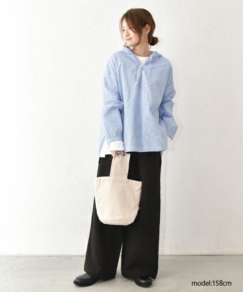 prit｜エアリーコットンフードプルオーバーシャツ [[P81519]][C]