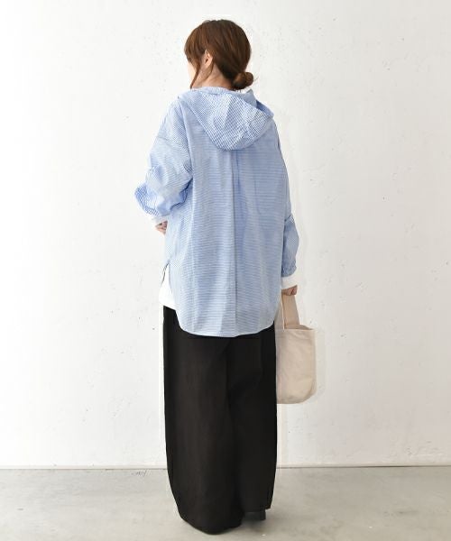 prit｜エアリーコットンフードプルオーバーシャツ [[P81519]][C]