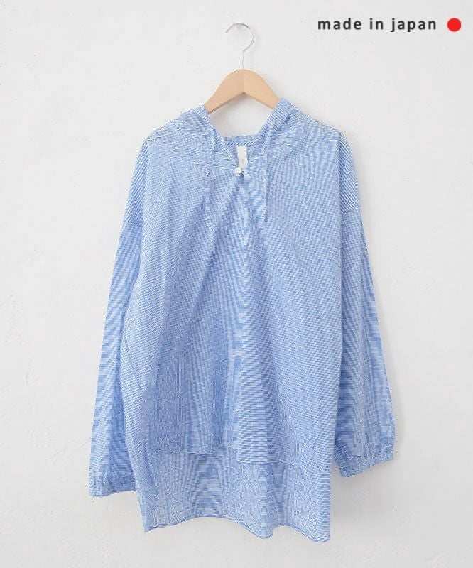  prit｜エアリーコットンフードプルオーバーシャツ [[P81519]][C]