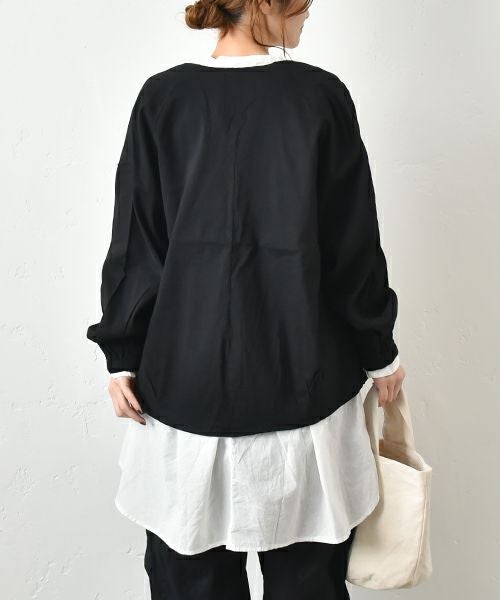 prit｜リネンレーヨンストレッチトッパーコクーンジャケット [[P91507]][C]