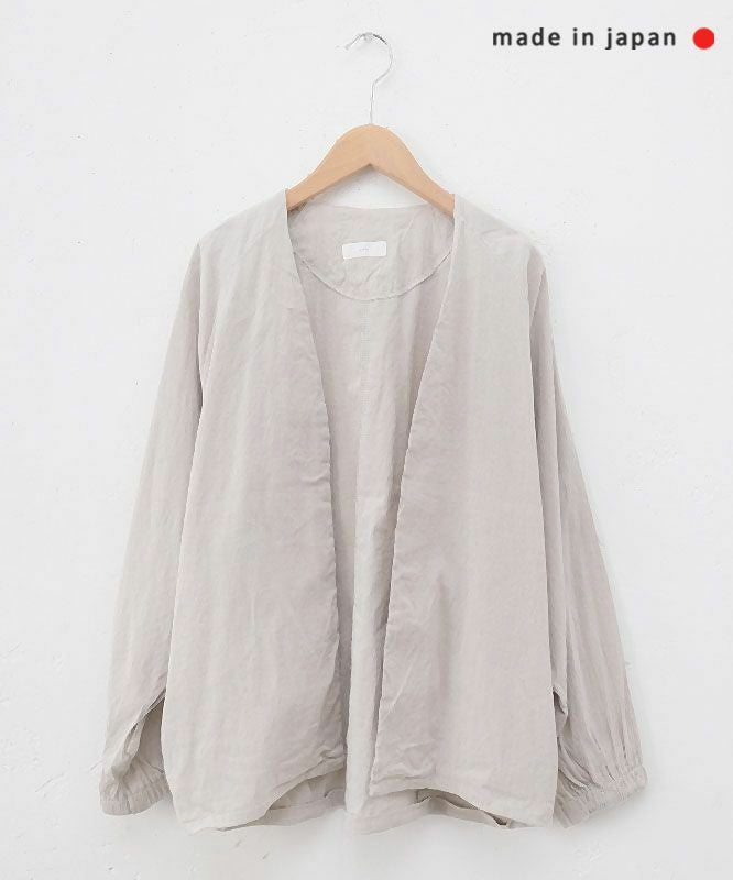 prit｜リネンレーヨンストレッチトッパーコクーンジャケット [[P91507]][C]