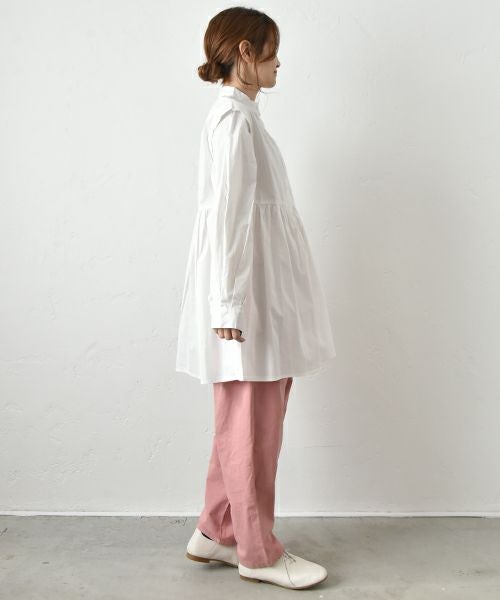 hagumu｜スタンドカラーシャツチュニック [[32120A332]][C]