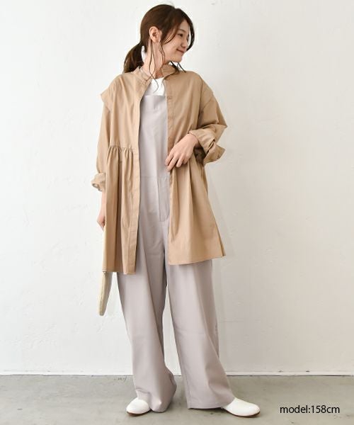 hagumu｜スタンドカラーシャツチュニック [[32120A332]][C]