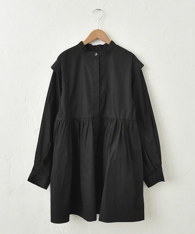 hagumu｜スタンドカラーシャツチュニック [[32120A332]][C]