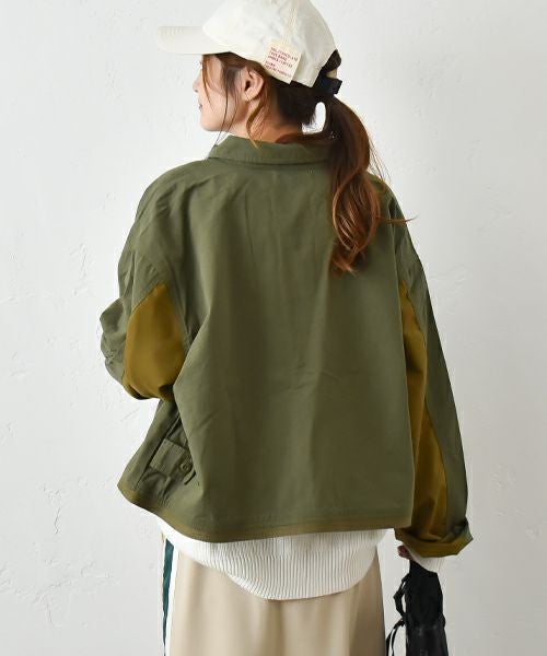 Gives a sense of fullment｜リメイクデザインミリタリーアウター [[851334]][C]