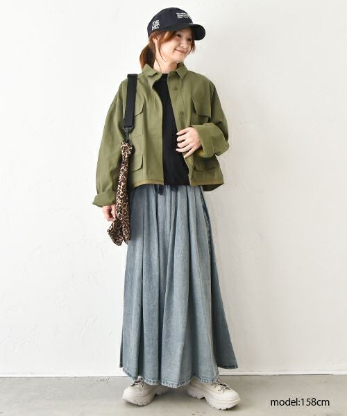 Gives a sense of fullment｜リメイクデザインミリタリーアウター [[851334]][C]