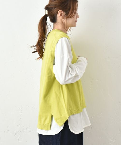 hagumu｜やわらかコットンベスト [[ha-BE-27]][C]