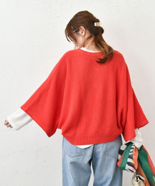 HUMS｜ポンチョ風2wayニット [[HU-PO-14]][C]