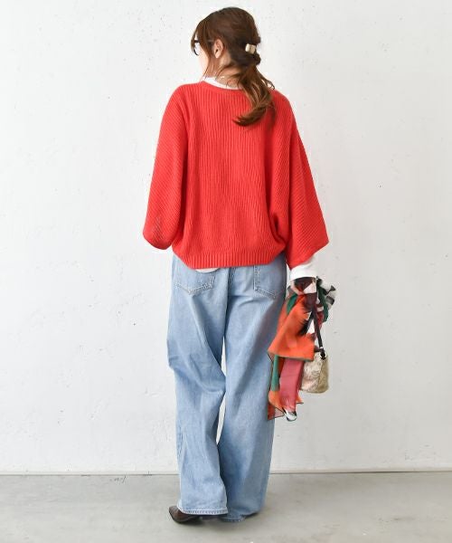 HUMS｜ポンチョ風2wayニット [[HU-PO-14]][C]