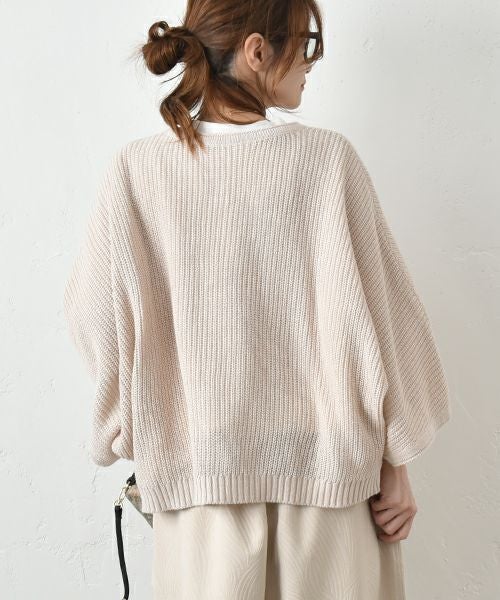 HUMS｜ポンチョ風2wayニット [[HU-PO-14]][C]