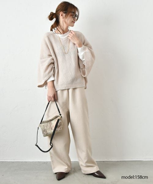 HUMS｜ポンチョ風2wayニット [[HU-PO-14]][C]