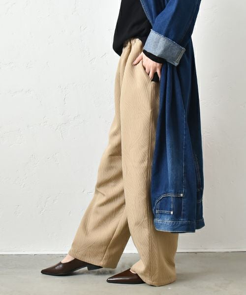 HUMS｜ジャガードワイドパンツ [[HU-PT-02]][C]