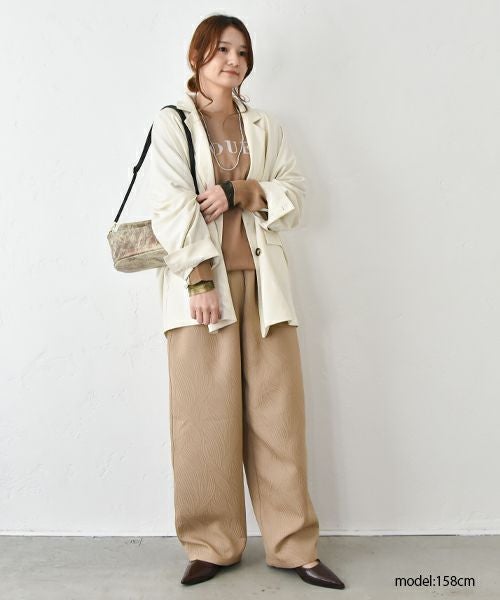 HUMS｜ジャガードワイドパンツ [[HU-PT-02]][C]