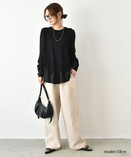 HUMS｜ジャガードワイドパンツ [[HU-PT-02]][C]