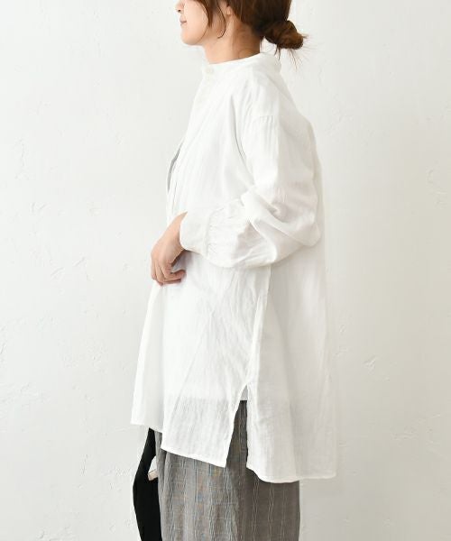 No18｜前ギャザー後ろ変形ヨークチュニック [[H24044]][C]