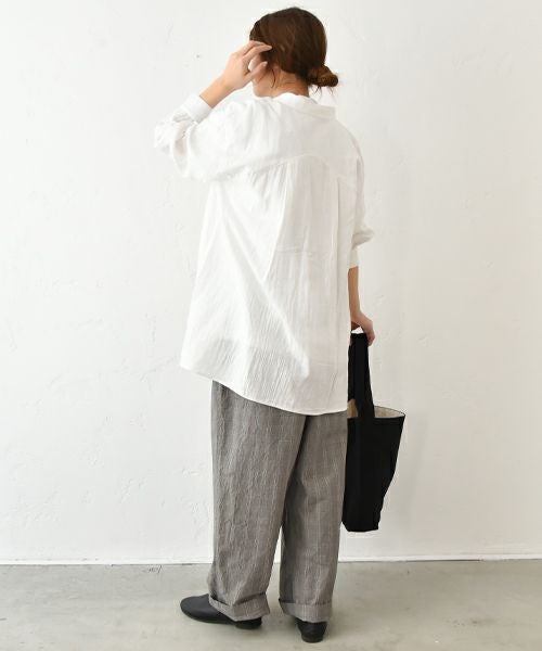 No18｜前ギャザー後ろ変形ヨークチュニック [[H24044]][C]